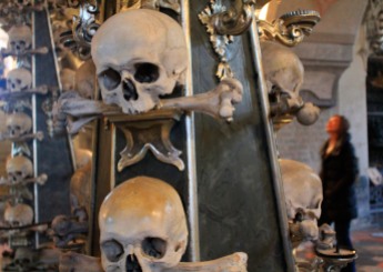 One of Kutna Hora's main attractions is the Sedlec Ossuary, or bone church.